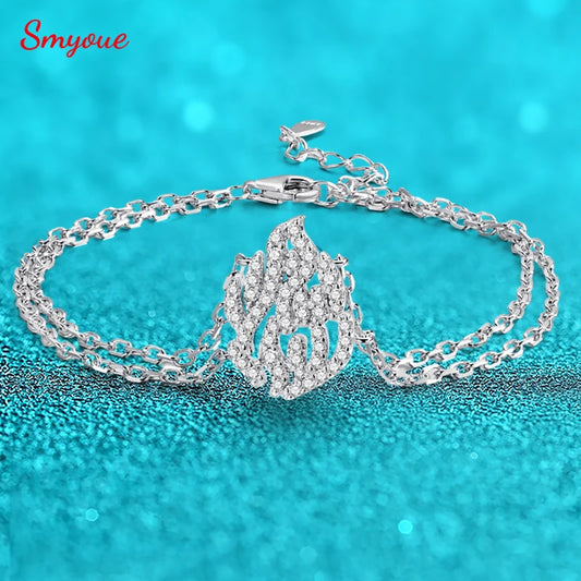 Smyoue GRA Certified Full Moissanite Bracelets for Women Men S925 Sterling Silver Plated 18k Jewelry Haesh Sheli By ShiranAloni